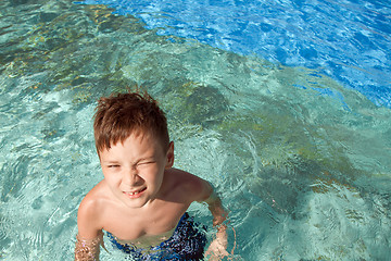 Image showing Boy in the swimming pool