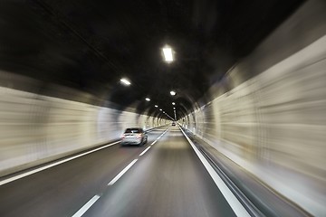 Image showing Driving in a tunnel