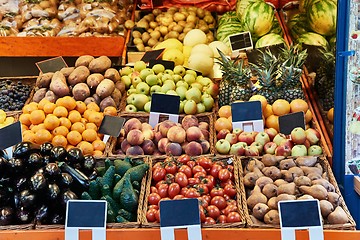 Image showing Fruits and Vegetables at the market