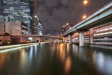 Image showing Night scene in Osaka