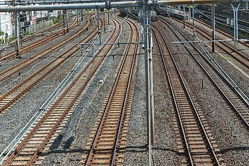 Image showing Railway Tracks in a City