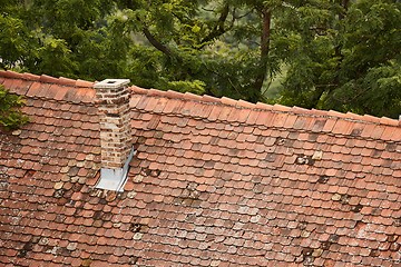 Image showing Chimnies on a house