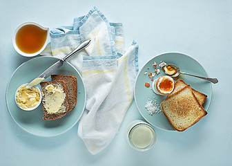 Image showing Breakfast healthy with egg