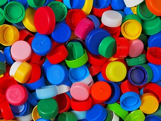 Image showing Background made from screw caps