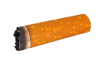 Image showing Cigarette end on white