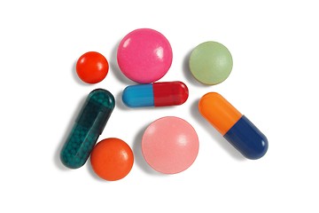 Image showing Closeup of pills