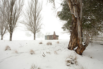 Image showing Rural winter scenic landscape near Oberon