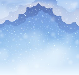 Image showing Winter sky theme background 3