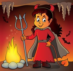Image showing Girl in devil costume image 2