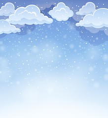 Image showing Winter sky theme background 4