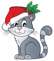 Image showing Christmas cat theme image 2