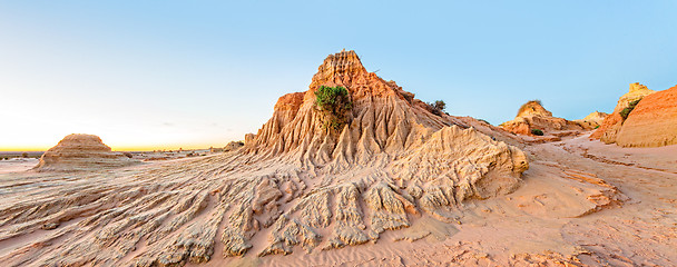 Image showing Desert landforms scenic panorama