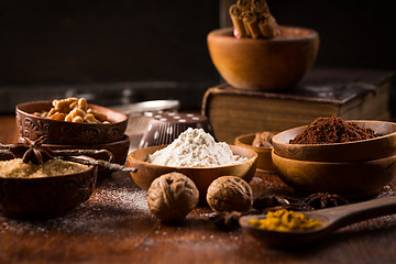 Image showing Christmas baking ingredient and spices