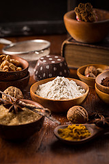 Image showing Christmas baking ingredient and spices