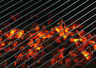 Image showing close up of burning coals