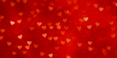 Image showing Valentine\'s Day hearts red background banner
