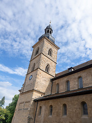 Image showing historic building in Bamberg Germany with clock