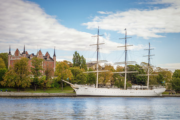 Image showing beautiful sailing ship in Stockholm Sweden