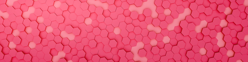 Image showing red hexagon background