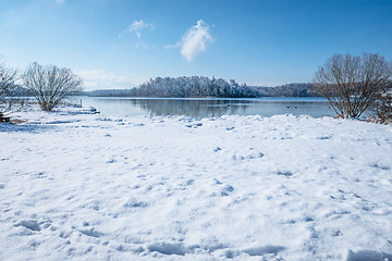 Image showing Lake Osterseen Bavaria Germany winter scenery