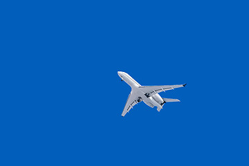 Image showing White Airplane in the Sky