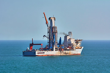 Image showing Drill Ship in Black Sea