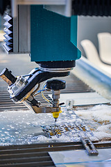 Image showing CNC water jet cutting machine