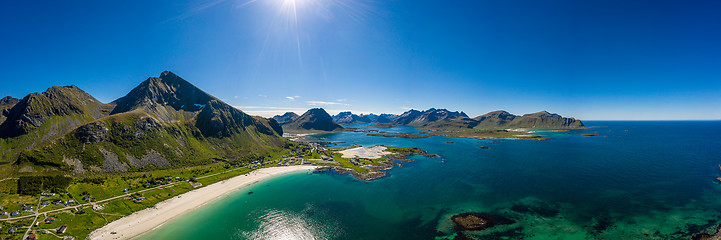 Image showing Beach Lofoten archipelago islands beach