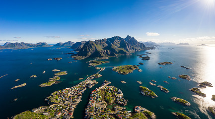 Image showing Henningsvaer Lofoten is an archipelago in the county of Nordland