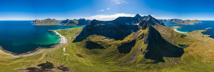 Image showing Beach Lofoten archipelago islands beach