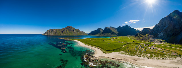 Image showing Beach Lofoten archipelago islands beach