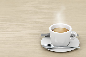 Image showing Hot espresso coffee