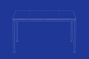 Image showing 3d model of dining table