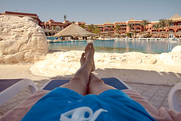 Image showing Happy man on vacation