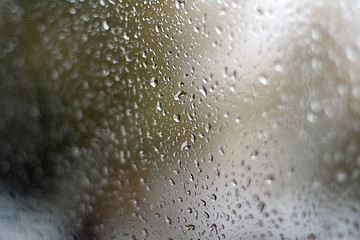 Image showing Raindrops on the glass