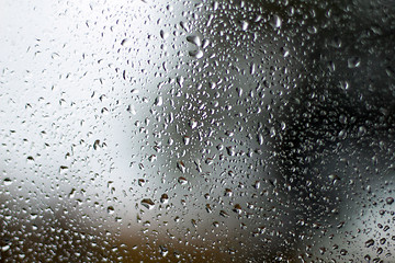 Image showing Raindrops on the glass