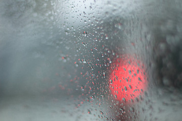 Image showing Raindrops on the glass