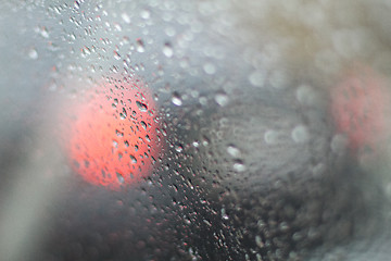 Image showing Raindrops on the glass