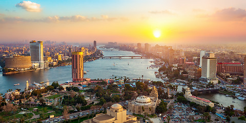 Image showing Sunset in Cairo