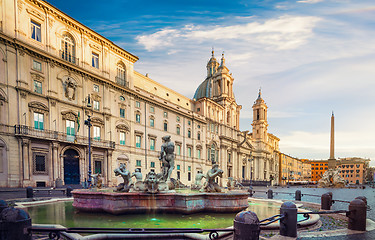 Image showing Piazza Navona in the morning