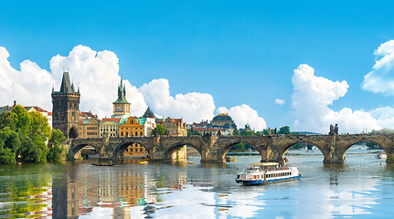 Image showing Charles bridge in Prague