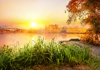 Image showing Fishing in the fall