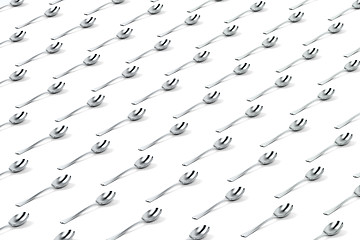 Image showing Abstract background with spoons