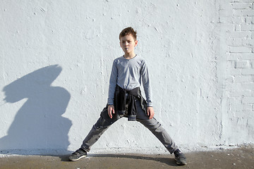 Image showing Boy with blue lollipop