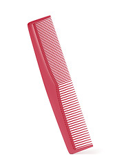 Image showing Red plastic comb