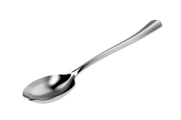 Image showing Silver spoon isolated on white