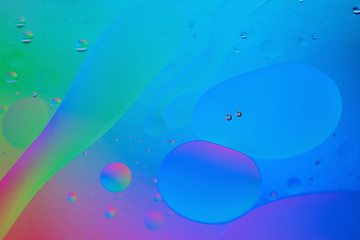 Image showing Rainbow abstract defocused background picture made with oil, water and soap