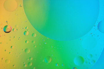 Image showing Rainbow abstract defocused background picture made with oil, water and soap