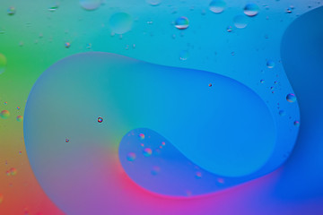 Image showing Rainbow abstract defocused background picture made with oil, water and soap