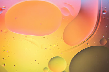 Image showing Rainbow abstract defocused background picture made with oil, water and soap